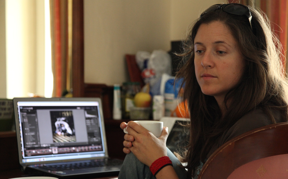 Behind the scenes. Jo-Anne in Europe. By Liz Marshall.